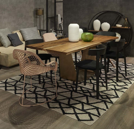 Τραπέζι Dasar 220x100x75cm Μασίφ Κορμός Casa Vogue