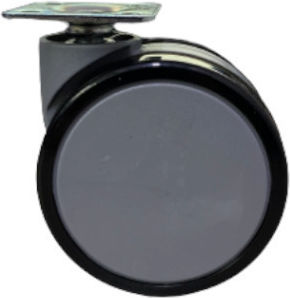 Doppelte Möbelrad 65mm Möbelbasis 38x38 Schwarze Grau