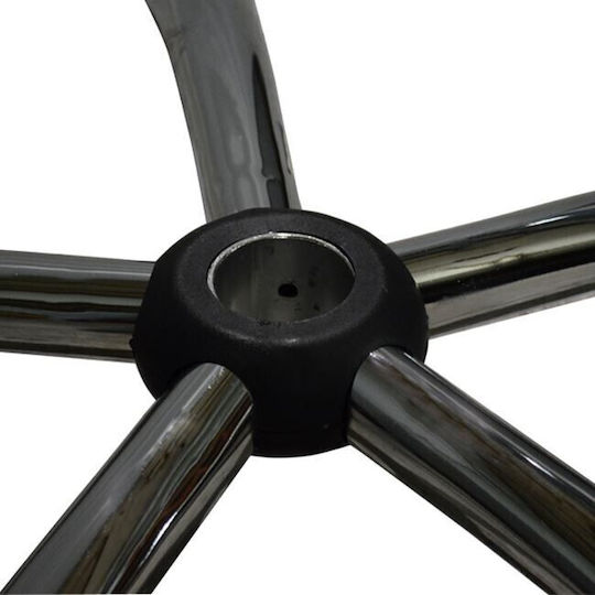 Replacement Chrome Star Base Metallic Office Chair Snap-In Wheels 32cm Radius