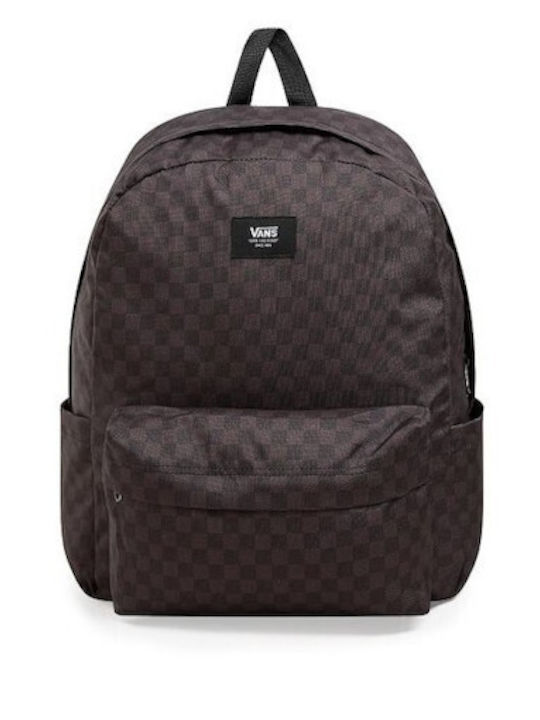 Vans Old Skool Check School Bag Backpack Junior High-High School Black with Water Bottle Holder 22Liters