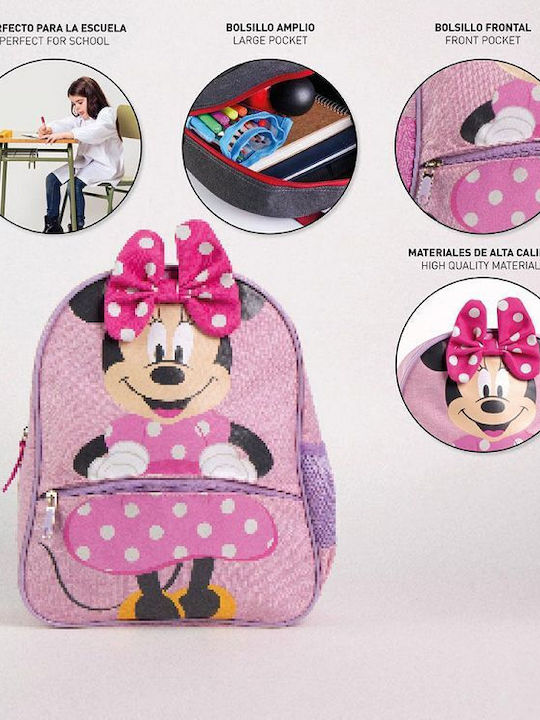 Ghiozdan Scoala Minnie Mouse Roz 26 X 3 X 32 Cm