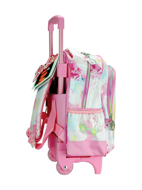 Gim Barbie Paints School Bag Trolley Kindergarten Pink 12Liters