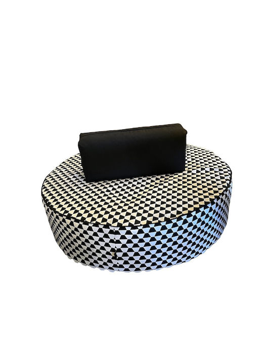 Πουφ Open Παραλία-πισίνα Ύφασμα 130x130xh.38cm Casa Vogue