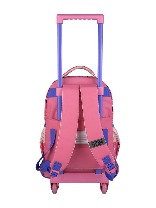 Must Team School Trolley Bag Elementary Multicolour with Water Bottle Holder 30 Litre