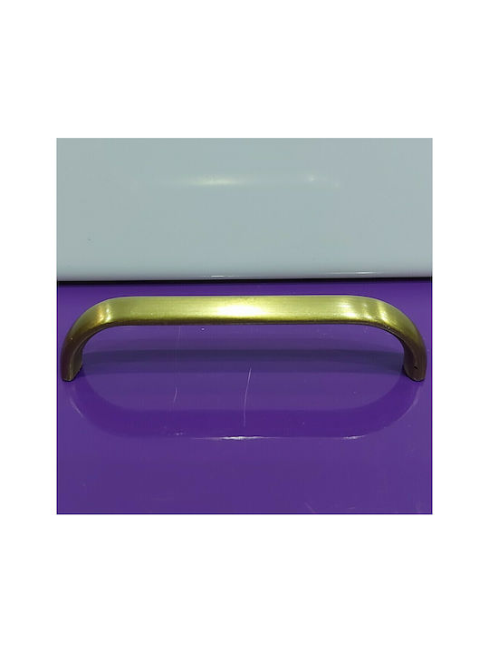 Italian Brass Furniture Handle Eureka 11081-096-may Gold-Matte Diameter 9.6cm