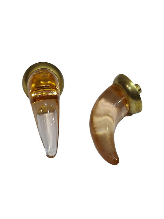 Italienischer Möbelknopf Steel-nova 7008-oro1 Murano Kristall Maße 20×20×35 Mm