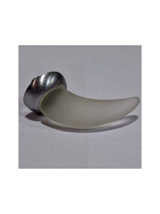 Italienischer Möbelgriff Steel-nova 7006-10c1 Murano Kristall Maße 20×20×35 Mm