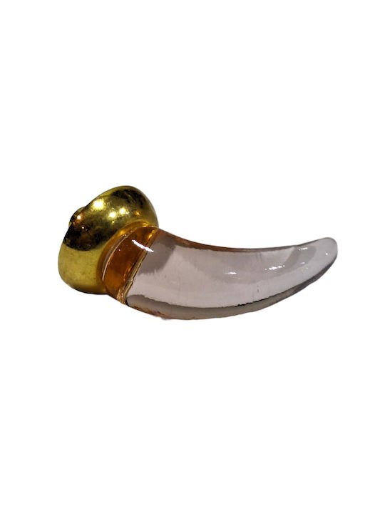 Italienischer Möbelknopf Steel-nova 7008-oro1 Murano Kristall Maße 20×20×35 Mm