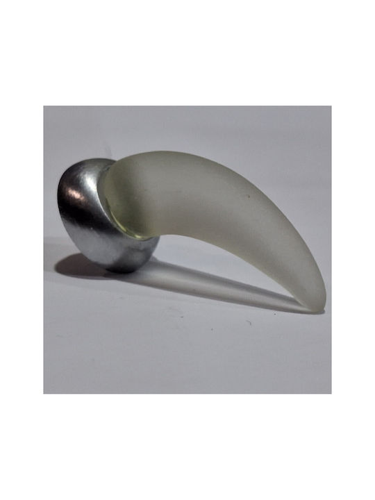 Italienischer Möbelgriff Steel-nova 7006-10c1 Murano Kristall Maße 20×20×35 Mm