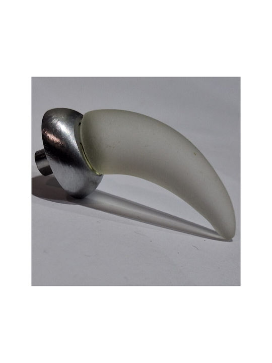 Italienischer Möbelgriff Steel-nova 7006-10c1 Murano Kristall Maße 20×20×35 Mm