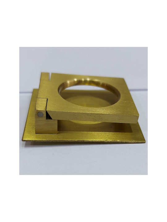 Ορειχάλκινο Ιταλικό Πόμολο Επίπλου Omp Porro 10614-oro1 Χρυσο-ματ Διάσταση 3,2cm