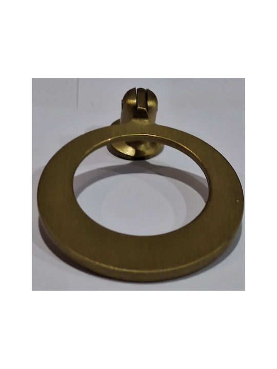 Handmade Brass Furniture Knob Omp Porro 10612-oro1 Gold Matte Diameter 45