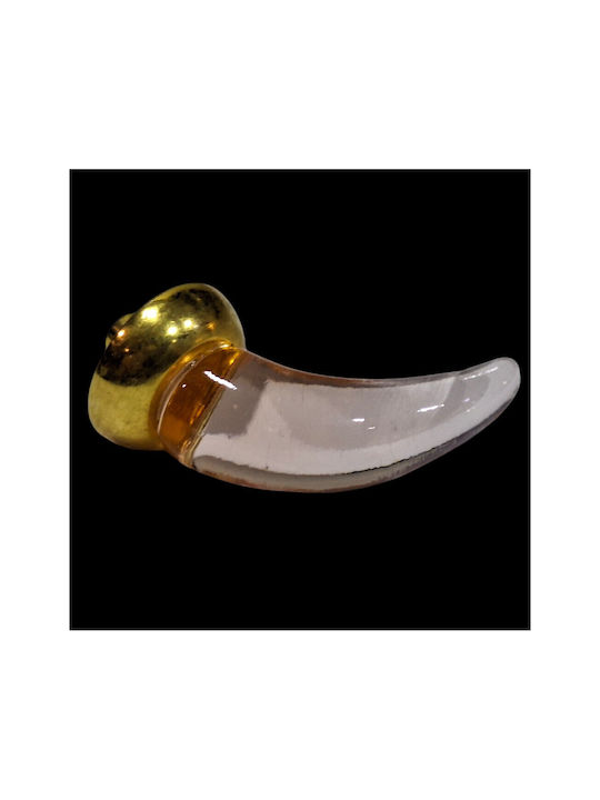 Italienischer Möbelknopf Steel-nova 7008-oro1 Murano Kristall Maße 20×20×35 Mm