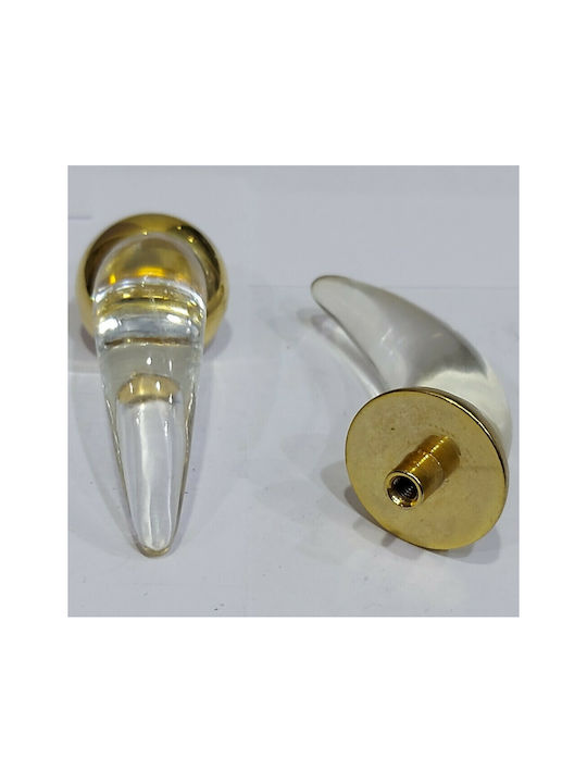 Italienischer Möbelknopf Steel-nova 7007-oro1 Murano Kristall Maße 20×20×35 Mm