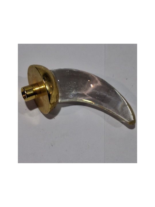 Italienischer Möbelknopf Steel-nova 7007-oro1 Murano Kristall Maße 20×20×35 Mm