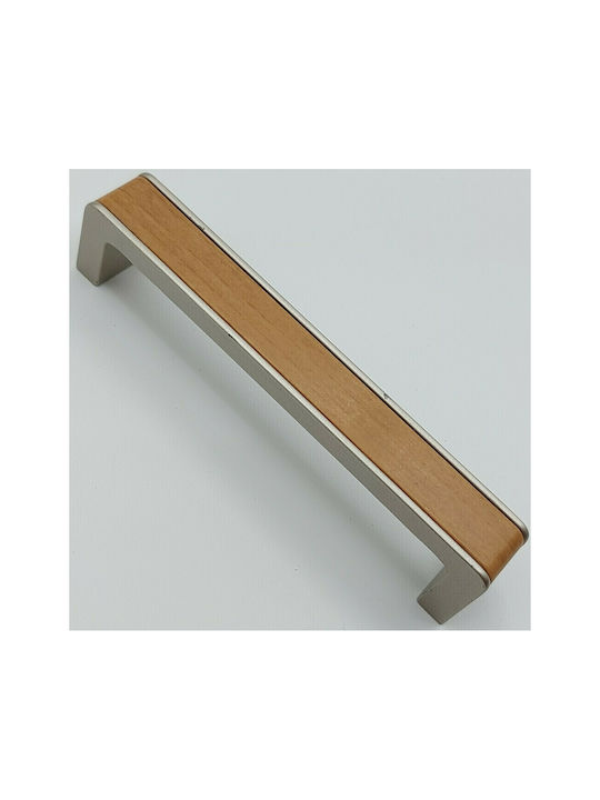 Mâner de mobilier Italian Eureka 0983-128-noc Dimensiune 12,8cm Imitare Lemn