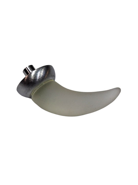 Italienischer Möbelgriff Steel-nova 7006-10c1 Murano Kristall Maße 20×20×35 Mm