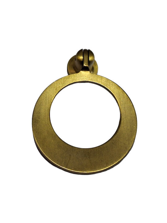 Handmade Brass Furniture Knob Omp Porro 10612-oro1 Gold Matte Diameter 45
