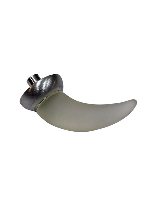 Italienischer Möbelgriff Steel-nova 7006-10c1 Murano Kristall Maße 20×20×35 Mm