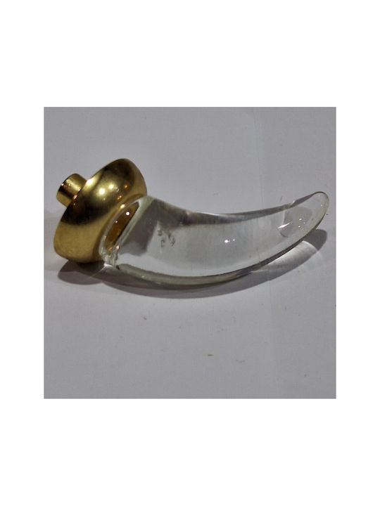 Italienischer Möbelknopf Steel-nova 7007-oro1 Murano Kristall Maße 20×20×35 Mm