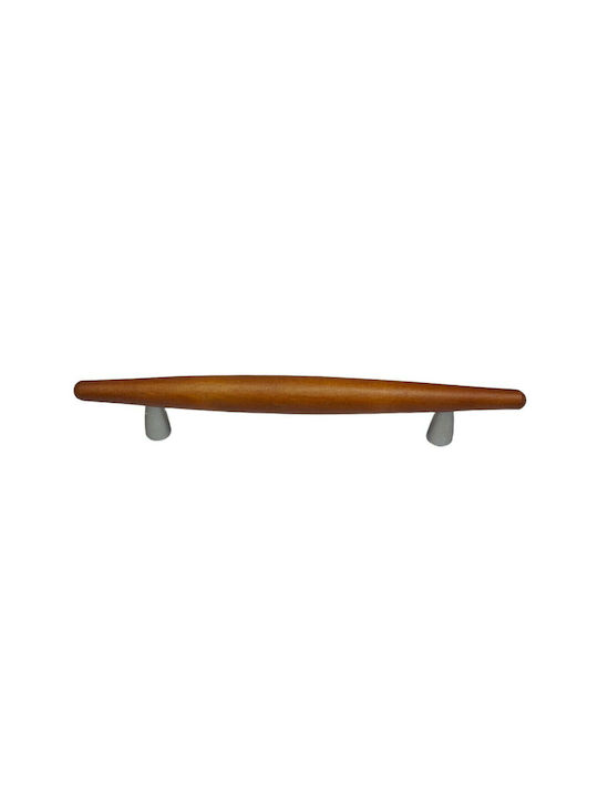 Wooden Italian Furniture Handle Eureka 5501-128-cil1 Zamak Cherry Dimension 12.8cm