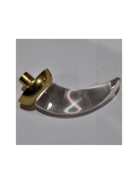 Italienischer Möbelknopf Steel-nova 7007-oro1 Murano Kristall Maße 20×20×35 Mm