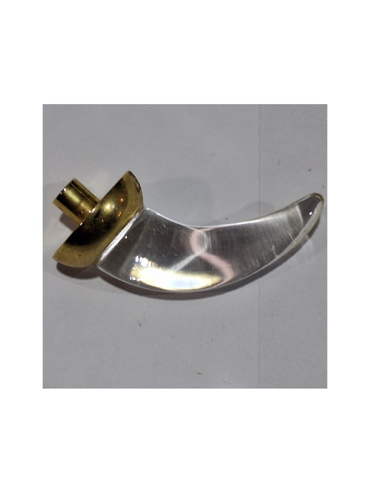 Italienischer Möbelknopf Steel-nova 7007-oro1 Murano Kristall Maße 20×20×35 Mm