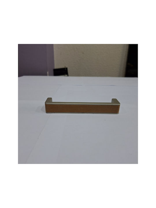 Ιταλική Λαβή Επίπλου Eureka 0983-128-noc Διάσταση 12,8cm Απομίμηση Ξύλου