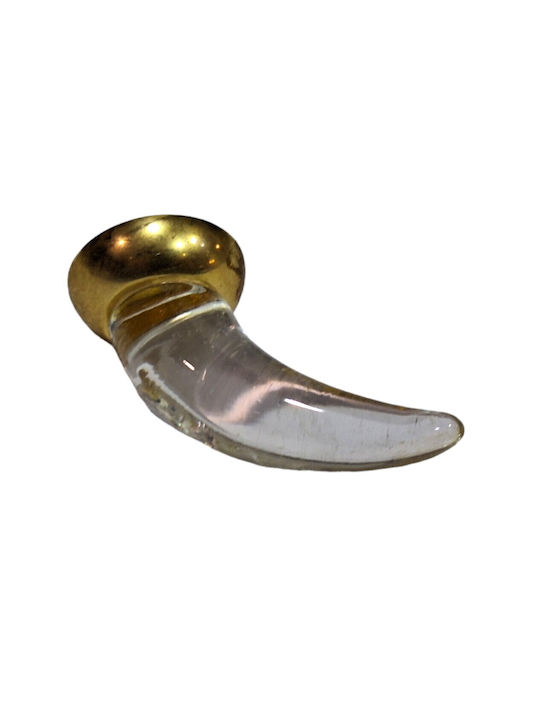 Italienischer Möbelknopf Steel-nova 7007-oro1 Murano Kristall Maße 20×20×35 Mm