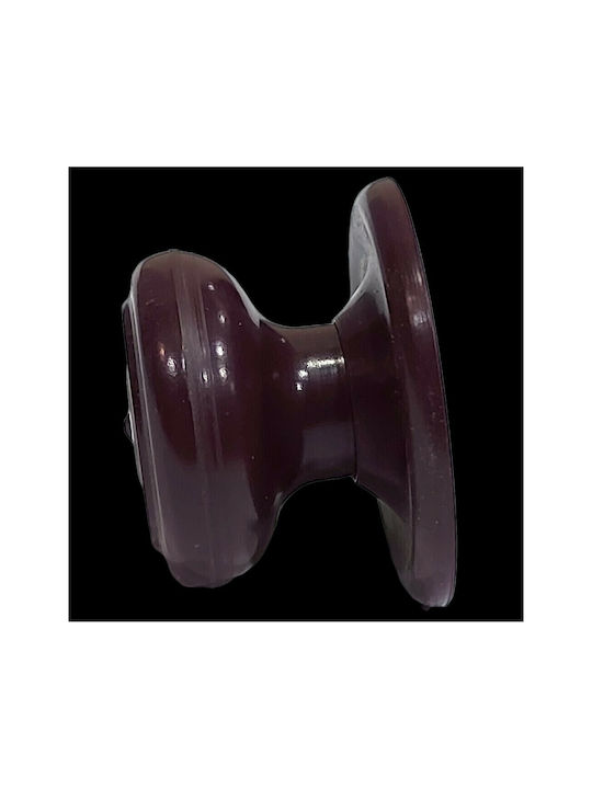 Ιταλικό Πόμολο Επίπλου Eureka 11055-000-pla1 Μπορντω-πλαστικο Φ.30