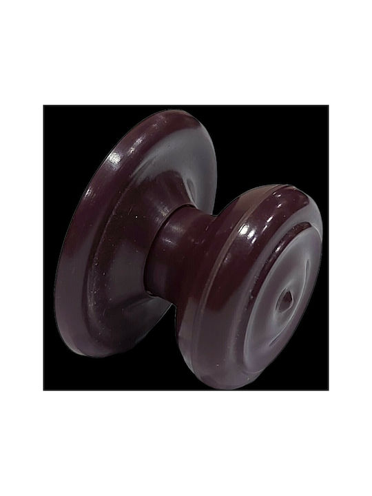 Ιταλικό Πόμολο Επίπλου Eureka 11055-000-pla1 Μπορντω-πλαστικο Φ.30