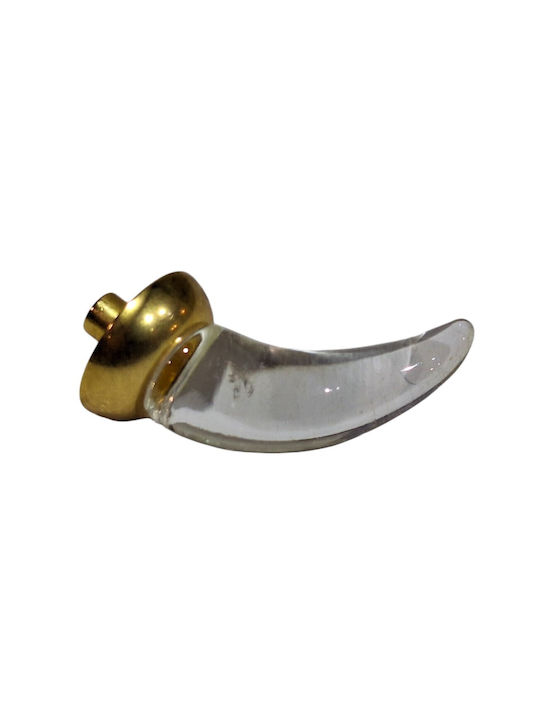 Italienischer Möbelknopf Steel-nova 7007-oro1 Murano Kristall Maße 20×20×35 Mm