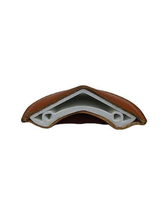 Buton Din Piele Daneze pentru Mobilier Furnipart 7104-kaf1 Lungime Totală 3,2cm Culoare Full Face Maro Piele