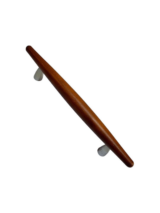Wooden Italian Furniture Handle Eureka 5501-128-cil1 Zamak Cherry Dimension 12.8cm