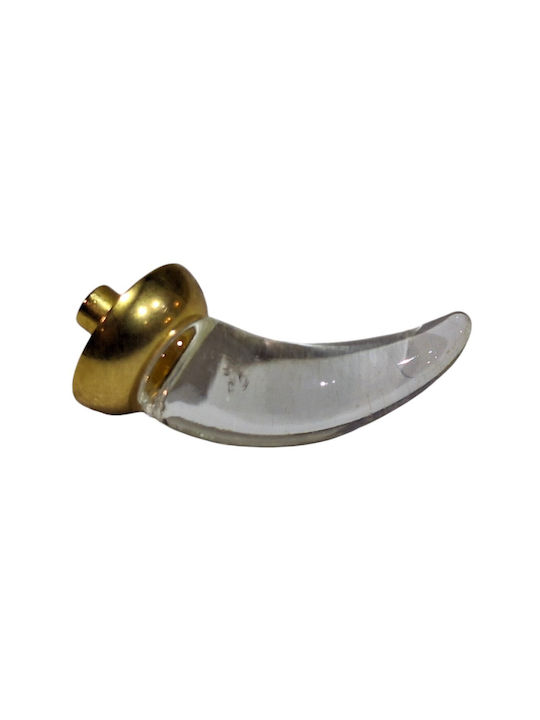 Italienischer Möbelknopf Steel-nova 7007-oro1 Murano Kristall Maße 20×20×35 Mm