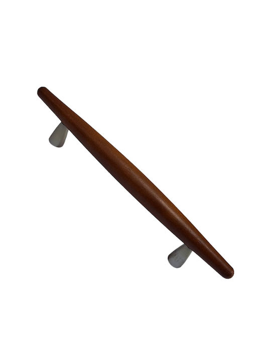 Wooden Italian Furniture Handle Eureka 5501-128-cil1 Zamak Cherry Dimension 12.8cm