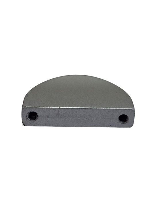 Italienischer Möbelgriff Eureka 0995-032-10c1 Chrom matt 3,2cm Durchmesser