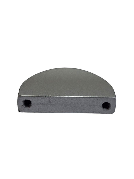 Italienischer Möbelgriff Eureka 0995-032-10c1 Chrom matt 3,2cm Durchmesser