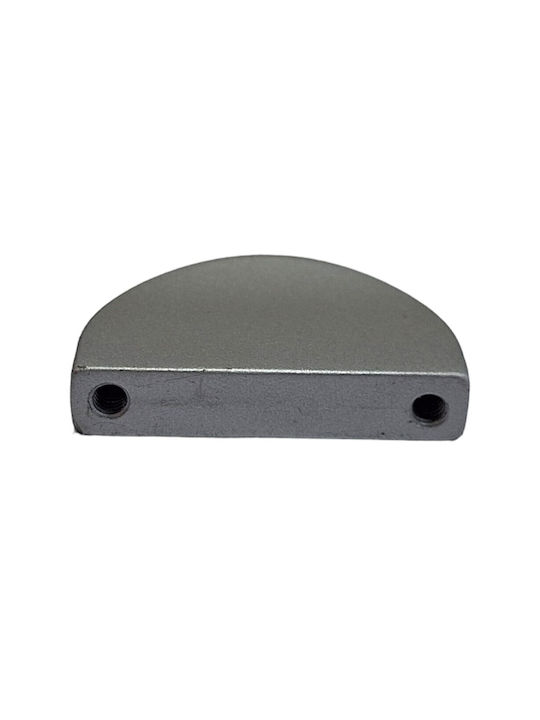 Italienischer Möbelgriff Eureka 0995-032-10c1 Chrom matt 3,2cm Durchmesser
