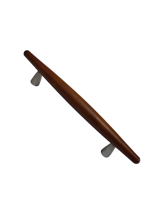 Wooden Italian Furniture Handle Eureka 5501-128-cil1 Zamak Cherry Dimension 12.8cm