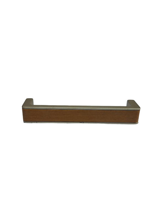 Ιταλική Λαβή Επίπλου Eureka 0983-128-noc Διάσταση 12,8cm Απομίμηση Ξύλου