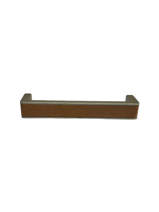 Ιταλική Λαβή Επίπλου Eureka 0983-128-noc Διάσταση 12,8cm Απομίμηση Ξύλου