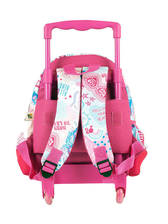 Gim Barbie Girl Barbie Girl Power School Bag Trolley Kindergarten Pink with Water Bottle Holder 12Liters