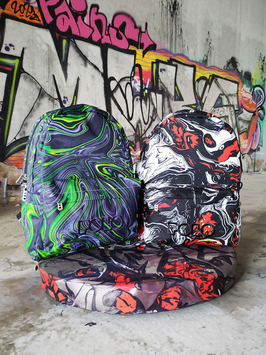 Polo Original Scarf Ghiozdan Școlar de Spate Școala Gimnazială-Liceu Multicolor cu Husă pentru Sticlă de Apă 20L 2023