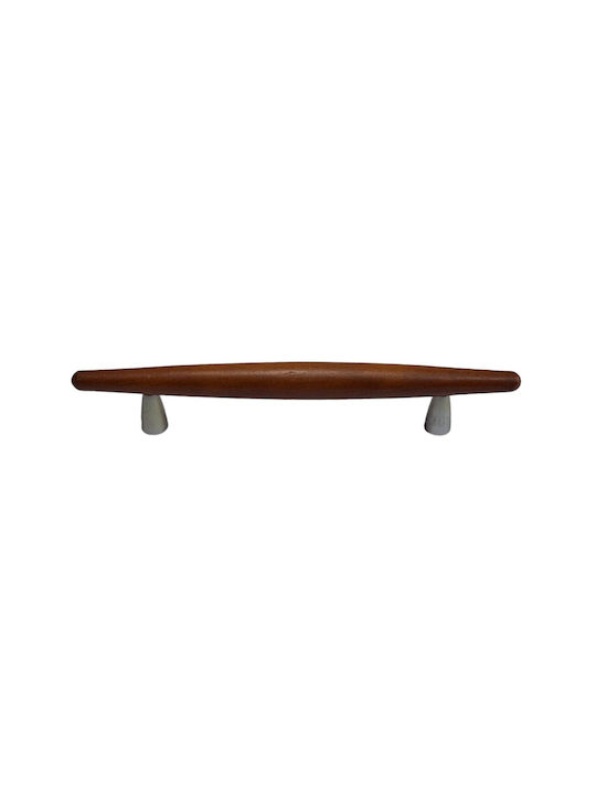 Wooden Italian Furniture Handle Eureka 5501-128-cil1 Zamak Cherry Dimension 12.8cm