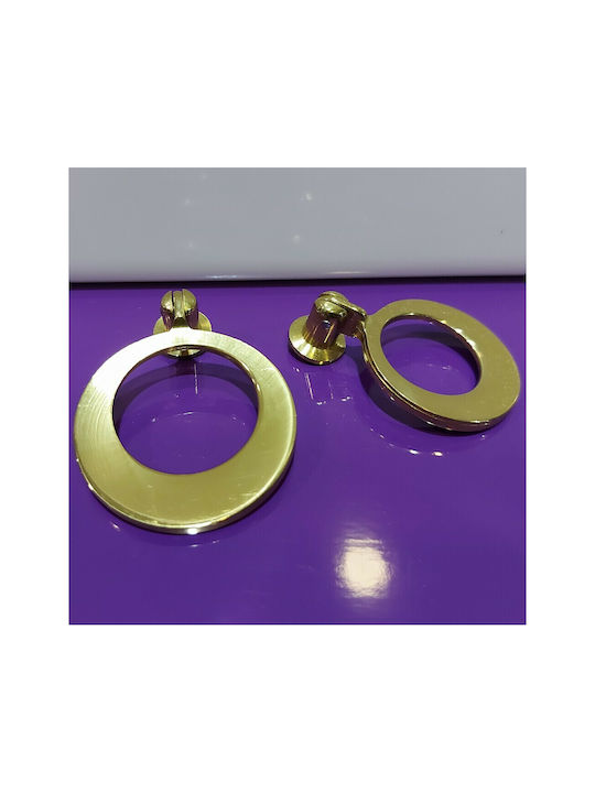 Handmade Brass Furniture Knob Omp Porro 10610-oro1 Gold Polished Diameter 45