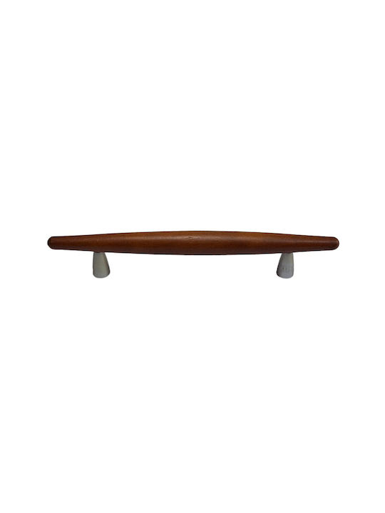 Wooden Italian Furniture Handle Eureka 5501-128-cil1 Zamak Cherry Dimension 12.8cm