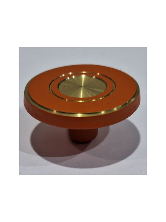 Italienisches Messing Möbelknopf Euro-fer 11040-brz2 Gold-Orange Durchmesser 25