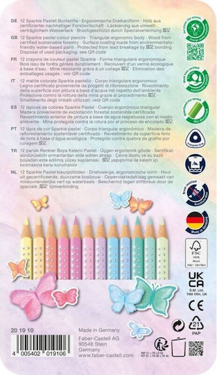 Faber-Castell Sparkle Pastel Ξυλομπογιές Σετ 12 χρώματα