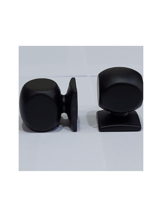 Italian Brass Furniture Knob Omp Porro 11419-000-20a1 Matte Black Diameter 22